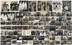 Moe Howard's Lot of 100 Photos From the Curly Joe Era -- Some Candid, Some From Three Stooges Films & Appearances, Cartoon Characters, Etc. -- 10'' x 8'' Except for a Few -- Very Good Plus